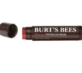 Burt’s Bees 100% Natural Tinted Lip Balm, Hibiscus with Shea Butter & Botanical Waxes ? 1 Tube