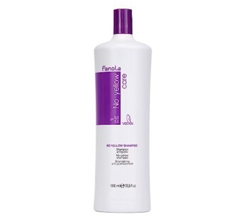 Fanola No Yellow Shampoo With Purple Violet Pigments To Eliminate Unwanted Yellow Tones & Brassiness In Platinum, Light Blonde, Gray, Bleached, or Highlighted Hair 1000ml