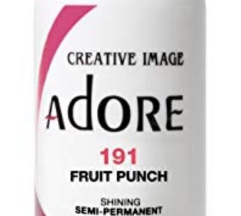Adore Semi Permanent Hair Color – Vegan and Cruelty-Free Pink Hair Dye – 4 Fl Oz – 191 Fruit Punch (Pack of 1)