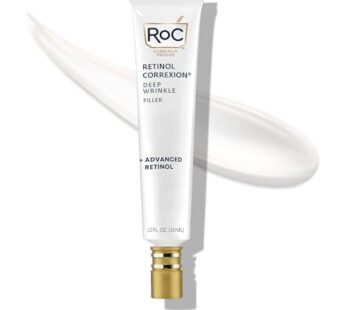 RoC Retinol Correxion Deep Wrinkle Facial Filler with Hyaluronic Acid & Retinol, Skin Care for Women and Men, 1 Fl Oz (Packaging May Vary)