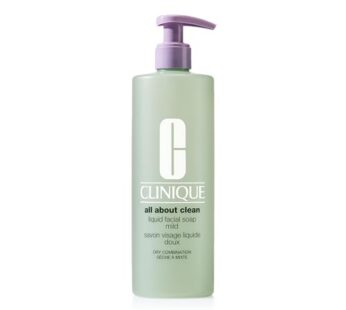 Clinique All About Clean Liquid Gentle Facial Cleanser Soap For Dry Combination Skin Types, Mild, Mild, 13.5 fl. oz.