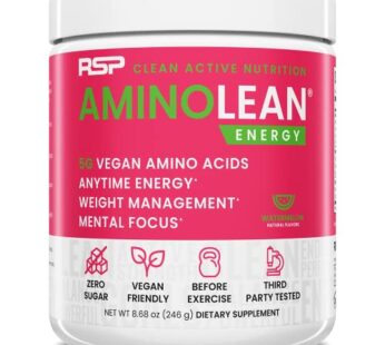 RSP Nutrition AminoLean Pre Workout Powder, Amino Energy & Weight Management with BCAA Amino Acids & Natural Caffeine, Preworkout Boost for Men & Women, 30 Serv