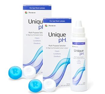 Menicon Unique pH Multi-Purpose Solution + RGP Lens Case, 4 Fl Oz (Pack of 2)