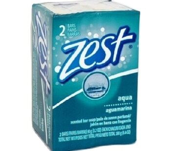 Zest Soap Aqua Refreshing Scent Made In Usa, 3.2 Oz (Pack of 2)