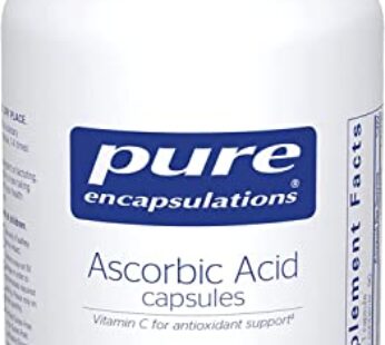 Pure Encapsulations Ascorbic Acid Capsules – 1,000 mg Vitamin C – Antioxidant & Immune Support* – High-Potency Vitamin C – Vegan & Non-GMO – 90 Capsules