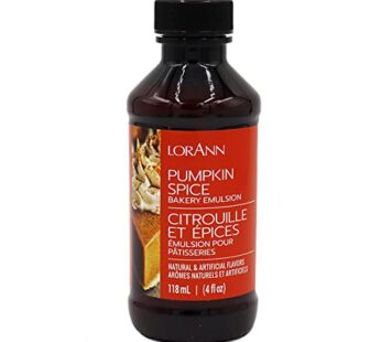 Lorann Oils Pumpkin Spice Bakery Emulsion: Genuine Pumpkin Spice Blend, Perfect for Boosting Fall Flavors in Cakes, Cookies & Desserts, Gluten-Free, Keto-Friendly, Pumpkin Spice Flavoring Essential