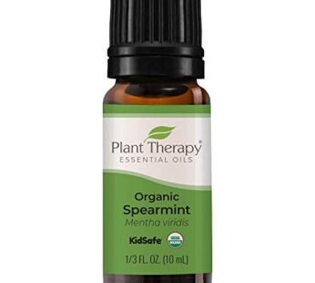 Plant Therapy USDA Certified Organic Spearmint Essential Oil 10 mL (1/3 oz) 100% Pure, Undiluted, Therapeutic Grade