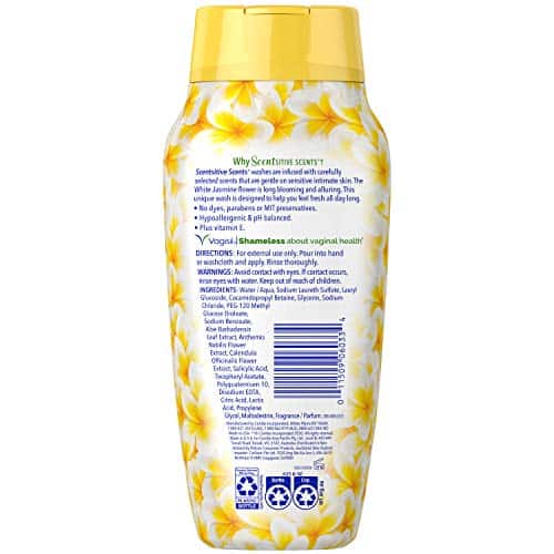 Vagisil Feminine Wash for Intimate Area Hygiene, Scentsitive Scents, pH Balanced and Gynecologist Tested, White Jasmine, 12 oz (Pack of 1) - Image 4