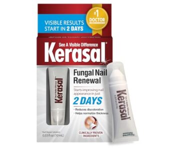Kerasal Nail Renewal, Restores Appearance of Discolored or Damaged Nails, 0.33 fl oz (Packaging May Vary)