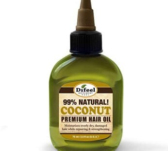 Difeel Premium 99% Natural Deep Conditioning Coconut Hair Oil 2.5 ounce
