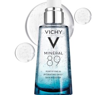 Vichy Mineral 89 Fortifying & Hydrating Daily Skin Booster | Pure Hyaluronic Acid Serum For Face | Plumps & Hydrates | Repairs Skin Barrier| Lightweight Moisturizing Gel | Fragrance Free & Oil-Free