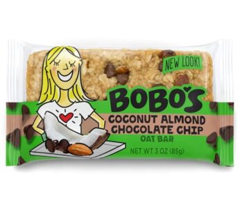 Bobo’s Oat Bars, Coconut Almond Chocolate Chip, 3 oz Bar (12 Pack), Gluten Free Whole Grain Snack and Breakfast Bar