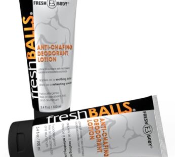 Fresh BALLS Lotion (2 Pack) Anti-Chafing Men’s Soothing Cream to Powder Ball Deodorant and Hygiene for Groin Area, 3.4 fl oz