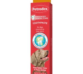 Petrodex Toothpaste for Dogs and Puppies, Cleans Teeth and Fights Bad Breath, Reduces Plaque and Tartar Formation, Enzymatic Toothpaste, Peanut Flavor, 2.5oz