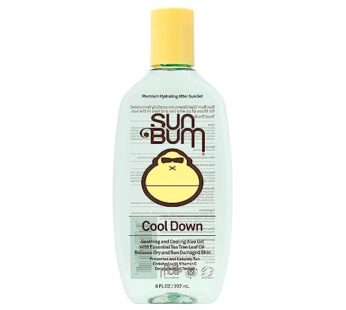 Sun Bum Cool Down Aloe Vera Gel | Vegan After Sun Care with Cocoa Butter to Soothe and Hydrate Sunburn Pain Relief | 8 oz