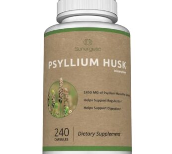 Premium Psyllium Husk Fiber Supplement 1450mg, 240 Capsules