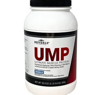 Beverly International UMP Protein Powder, Vanilla. Unique Whey-Casein Ratio Builds Lean Muscle. Easy to Digest. No Bloat. (32.8 oz) 2lb .8 oz