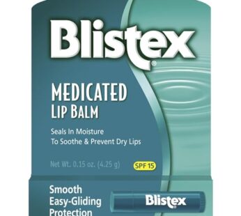 Blistex Medicated Lip Balm, 0.15 Ounce, (Pack of 24) ? Prevent Dryness & Chapping, SPF 15 Sun Protection, Seals in Moisture, Hydrating Lip Balm, Easy Glide Formula for Full Coverage