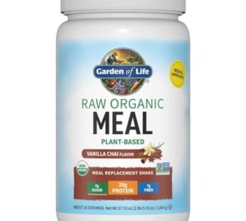 Garden of Life Vegan Protein Powder – Raw Organic Meal Replacement Shakes – Vanilla Chai – Pea Protein, Greens and Probiotics for Women and Men, Plant Based Dairy Free All in One Shake, 28 Servings