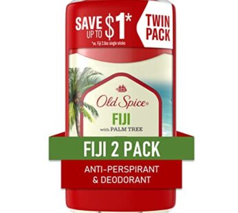 Old Spice Antiperspirant Deodorant for Men Fiji, 2.6 oz Twin Pack