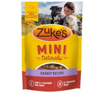Zuke?s Mini Naturals Soft And Chewy Dog Treats For Training Pouch, Natural Treat Bites With Rabbit Recipe – 16.0 OZ Bag
