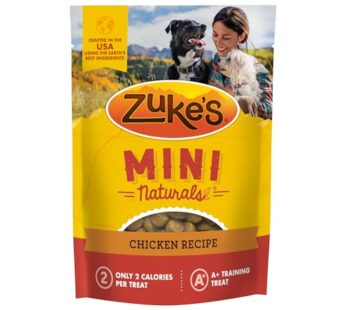 Zuke?s Mini Naturals Soft And Chewy Dog Treats For Training Pouch, Natural Treat Bites With Chicken Recipe – 16 oz. Bag
