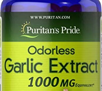 Puritan’s Pride Odorless Garlic 1000 Mg, 100 Total Count