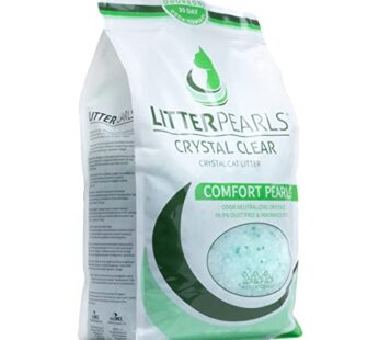 Litter Pearls Crystal Clear Unscented Non-Clumping Crystal Cat Litter with Odorbond, 7 lb