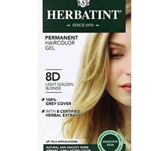 Herbatint Permanent Haircolor Gel, 8D Light Golden Blonde, 4 Fl Oz