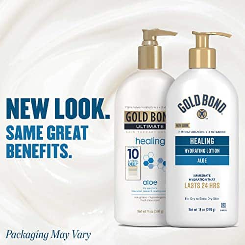 Gold Bond Healing Hydrating Lotion, 14 oz., With Aloe, Moisturizes, Immediate 24-Hour Hydration - Image 4