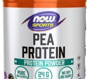 NOW Sports Nutrition, Pea Protein 24 g, Easily Digested, Unflavored Powder, 12-Ounce