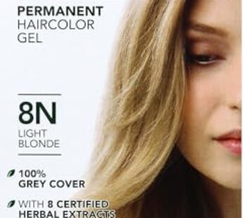 Herbatint Permanent Haircolor Gel, 8N Light Blonde, Alcohol Free, Vegan, 100% Grey Coverage – 4.56 oz