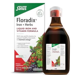Floradix Iron & Herbs – Liquid Herbal Supplement for Energy Support – Iron Supplement with Vitamin C & B Complex Vitamins – Liquid Iron Supplement for Men & Women – 23 oz