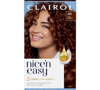Clairol Nice’n Easy Permanent Hair Dye, 4R Dark Auburn Hair Color, Pack of 1