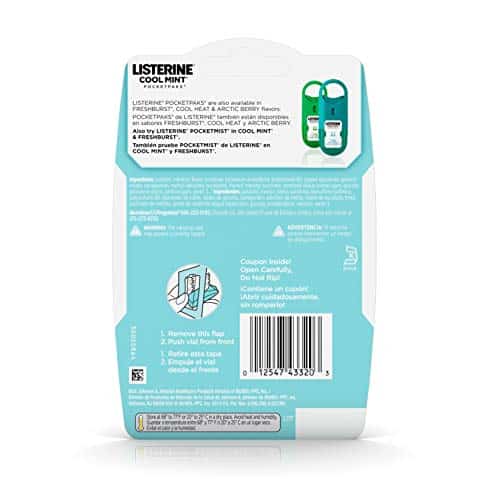 Listerine Cool Mint PocketPaks Portable Breath Strips for Bad Breath, Fresh Breath Strips to Kill 99% of Bad Breath Germs* On-The-Go, Cool Mint Flavor, 72 Count (Pack of 6) - Image 4