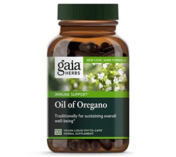 Gaia Herbs Oil of Oregano, Vegan Liquid Phyto Capsules – Immune and Intestinal Support Supplement for Healthy Digestive Flora, 120-Count (Pack of 1)