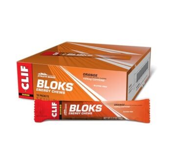 Clif Bloks – Energy Chews – Orange with 25mg Caffeine – Non-GMO – Plant Based Food – Fast Fuel for Cycling and Running-Workout Snack (2.1 Ounce Packet, 18 Count) – (Assortment May Vary)