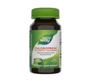 Nature?s Way Chlorofresh Chlorophyll Concentrate, Supports Detox Pathways*, Chlorophyllin Copper Complex, Supports Healthy Skin*, Internal Deodorant*, 90 Softgels (Packaging May Vary)