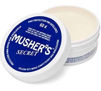 Musher’s Secret Dog Paw Wax 60 g (2.1 oz) – Moisturizing Dog Paw Balm that Creates an Invisible Barrier That Protects and Heals Dry Cracked Paws – All-Natural with Vitamin E and Food-Grade Ingredients