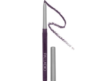 Palladio Retractable Waterproof Eyeliner, Richly Pigmented Color and Creamy, Slip Twist Up Pencil Eye Liner, Smudge Proof Long Lasting Application, All Day Wear, No Sharpener Required, Exotic Plum