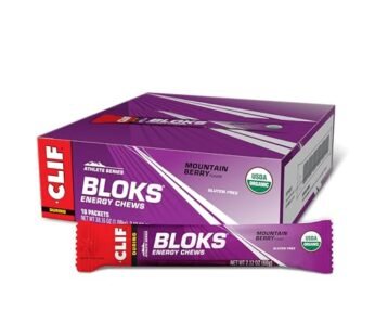 CLIF BLOKS – Mountain Berry Flavor – Energy Chews – Non-GMO – Plant Based – Fast Fuel for Cycling and Running – Quick Carbohydrates and Electrolytes – 2.12 oz. (18 Count)