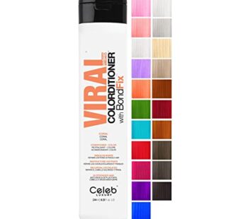 Celeb Luxury Intense Color Depositing Colorconditioner Conditioner + BondFix Bond Rebuilder, Vegan, Sustainably Sourced Plant-Based, Semi-Permanent, Viral and Gem Lites Colorconditioners