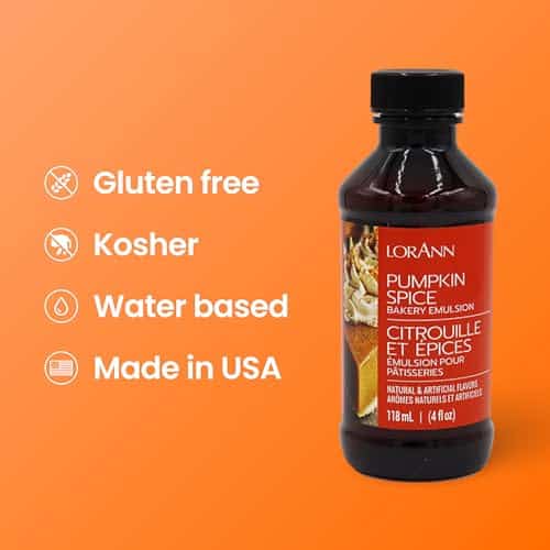 Lorann Oils Pumpkin Spice Bakery Emulsion: Genuine Pumpkin Spice Blend, Perfect for Boosting Fall Flavors in Cakes, Cookies & Desserts, Gluten-Free, Keto-Friendly, Pumpkin Spice Flavoring Essential - Image 6