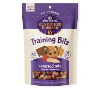 Wellness Old Mother Hubbard Training Bitz Assorted Mix Natural Oven-Baked Biscuits Dog Treats, 8 Ounce Bag