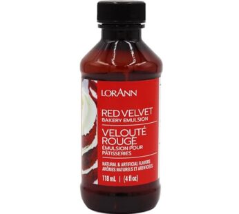 LorAnn Red Velvet Bakery Emulsion, 4 oz – Intense Red Velvet Cake Flavor Extract for Baking, Candy Making, Icings & Desserts, Vegan & Gluten Free