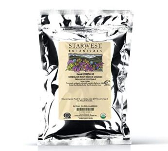Starwest Botanicals Organic Raw Dandelion Root Tea [1 Pound] Bulk Cut & Sifted (C/S) Loose Tea