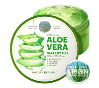 Nature Republic New Soothing Moisture Aloe Vera Gel 92 Percent Korean Cosmetics, 10.56 Fluid Ounce