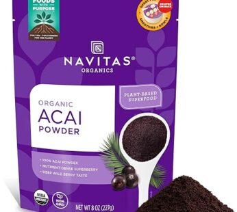 Navitas Organics Acai Powder, 8 oz Bag, 76 Servings ? Organic, Non-GMO, Freeze-Dried, Gluten-Free