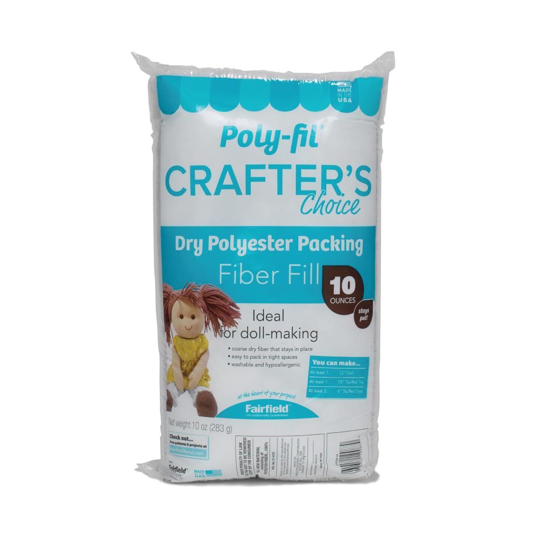 Fairfield Poly-Fil Crafter?s Choice Packaging Fiber, 10 Ounce (Pack of 1), Blue