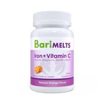 BariMelts Iron Supplement with Vitamin C – 1 Month Supply (90 Fast-Dissolving Tablets) – Post-Op Bariatric Vitamins?